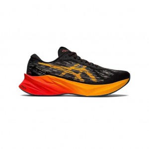 Black/Amber Asics 1011B458.001 Novablast 3 Running Shoes | HXQLW-7251