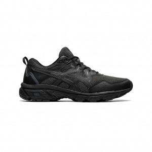 Black/Black Asics 1012A706.001 Gel-Venture 8 (D) Trail Running Shoes | KWGPM-9630
