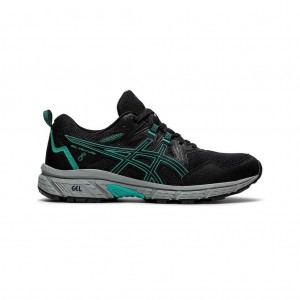 Black/Black Asics 1012B230.001 Gel-Venture 8 Trail Running Shoes | ETDZO-6985