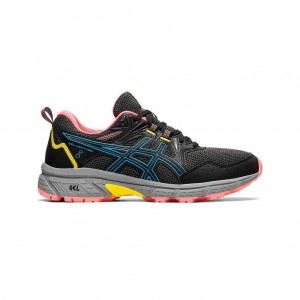 Black/Digital Aqua Asics 1012A708.005 Gel-Venture 8 Trail Running Shoes | OKBID-3902
