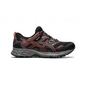 Black/Dried Rose Asics 1012A567.002 Gel-Sonoma 5 G-Tx Trail Running Shoes | ZYPBL-9281