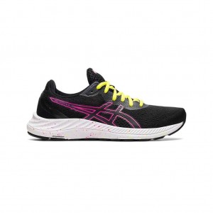 Black/Hot Pink Asics 1012A916.006 Gel-Excite 8 Running Shoes | YCTQM-9126