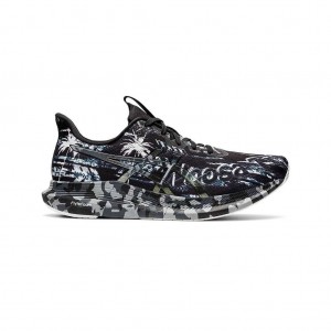 Black/Pure Silver Asics 1011B368.001 Noosa Tri 14 Running Shoes | RKJSE-3752