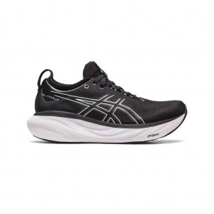 Black/Pure Silver Asics 1012B356.001 Gel-Nimbus 25 Running Shoes | ECGYV-1684