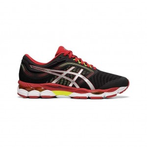 Black/Speed Red Asics 1011A552.001 Gel-Ziruss 3 Running Shoes | BINRP-6057