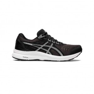 Black/White Asics 1011B493.002 Gel-Contend 8 Extra Wide Running Shoes | XMPSN-9732