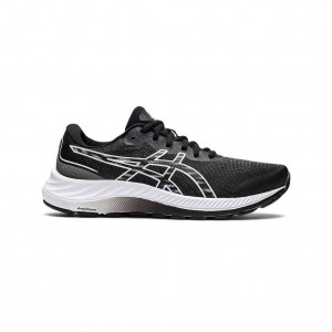 Black/White Asics 1012B183.002 Gel-Excite 9 Wide Running Shoes | WGMLP-7438