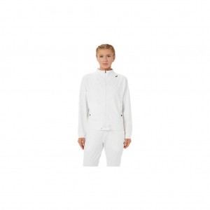 Brilliant White/Performance Black Asics 2042A192.100 Tennis Jacket Jackets & Outerwear | OEKPB-0382