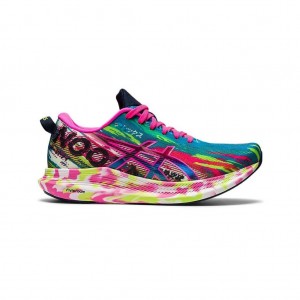 Digital Aqua/Hot Pink Asics 1012A898.400 Noosa Tri 13 Running Shoes | CYTBO-9765
