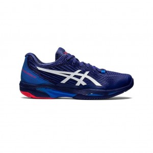 Dive Blue/White Asics 1041A182.401 Solution Speed FF Tennis Shoes | RDKQZ-9813