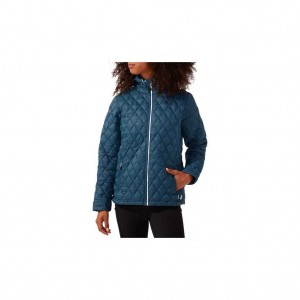 Magnetic Blue Print Asics 2032B760.469 Performance Insulated Jacket Jackets & Outerwear | UNVCG-3074