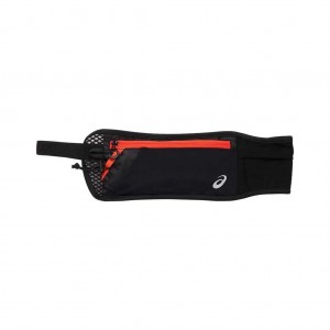 Performance Black/Cherry Tomato Asics 3013A455.005 Large Waist Pouch Bags and Packages | FAMWU-4709