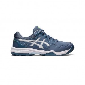 Steel Blue/White Asics 1041A224.401 Gel-Dedicate 7 Clay Tennis Shoes | BMASY-7586