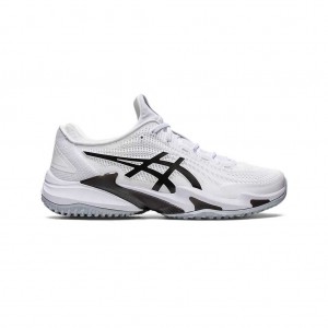 White/Black Asics 1041A369.100 Court FF 3 OC Tennis Shoes | VKUWA-0467