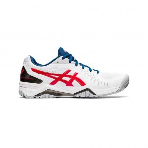 White/Classic Red Asics 1041A045.117 Gel-Challenger 12 Tennis Shoes | KUEXA-4758