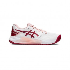White/Cranberry Asics 1042A164.103 Gel-Challenger 13 Tennis Shoes | SKTLO-5629