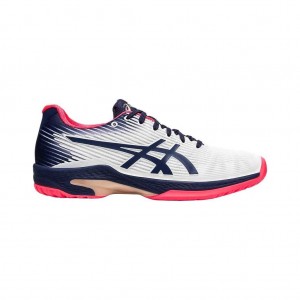 White/Peacoat Asics 1042A002.102 Solution Speed FF Tennis Shoes | CZHRX-3478