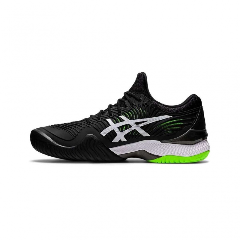Black/Green Gecko Asics 1041A083.005 Court FF 2 Tennis Shoes | EQHYF-8513
