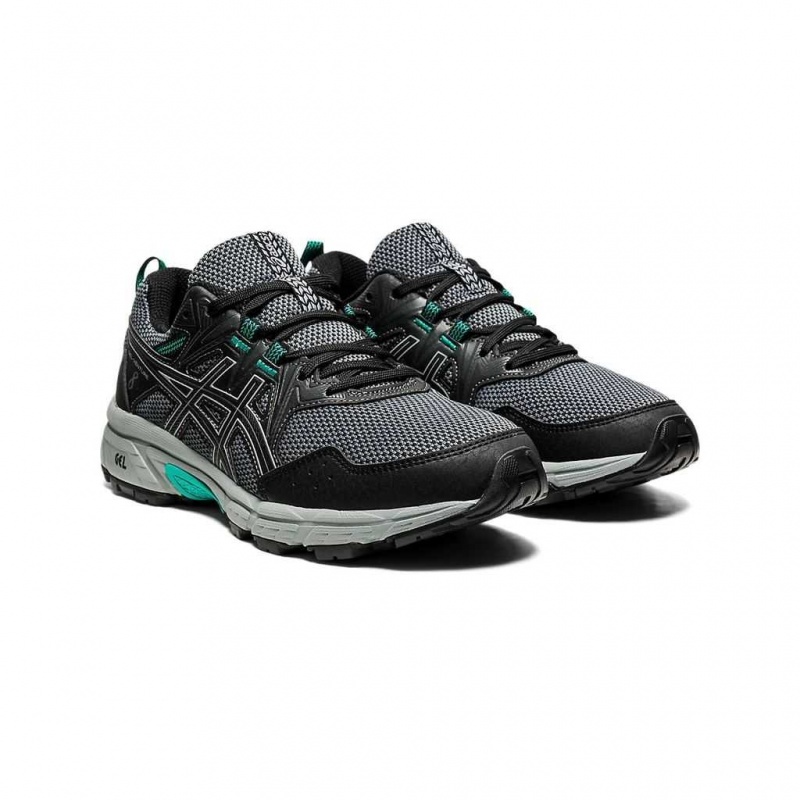 Black/Sheet Rock Asics 1012A708.004 Gel-Venture 8 Trail Running Shoes | AIMHU-0987