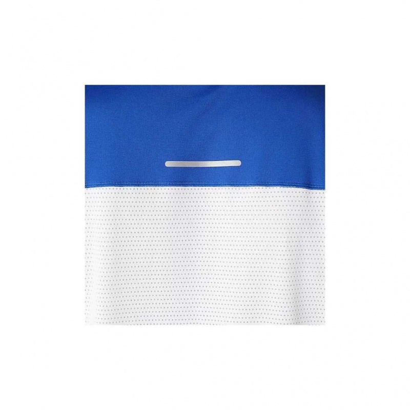 Brilliant White/Monaco Blue Asics 2011A781.106 Race Short Sleeve Top T-Shirts & Tops | ODPKW-9268