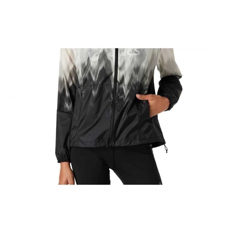 Brilliant White Asics 2012C031.100 Kasane Jacket Graphic Lite Jackets & Outerwear | HTLSU-0369