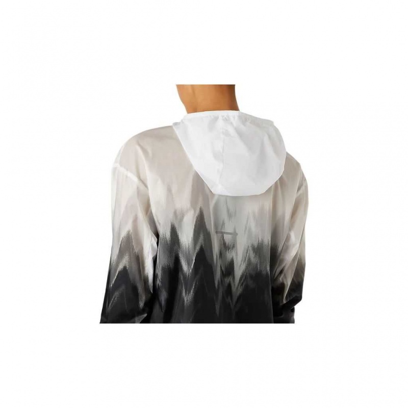 Brilliant White Asics 2012C031.100 Kasane Jacket Graphic Lite Jackets & Outerwear | HTLSU-0369