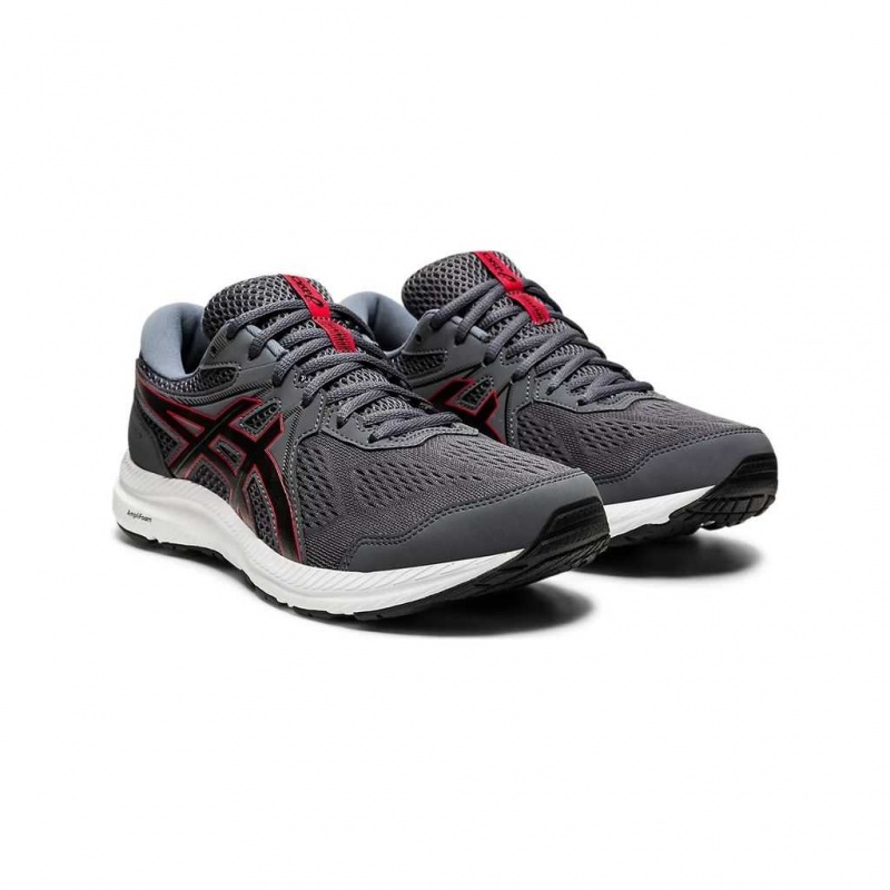 Carrier Grey/Classic Red Asics 1011B039.020 Gel-Contend 7 (4E) Running Shoes | OVYXT-3847
