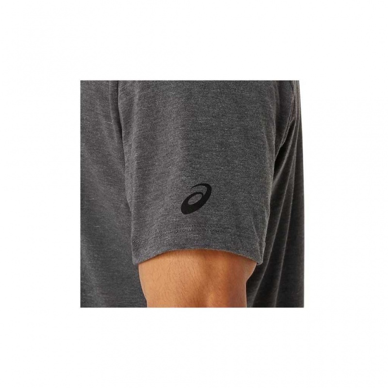 Dark Grey Heather Asics 2011A760.775 Xg Short Sleeve Lockup Logo Tee Gender Neutral Short Sleeve Shirts | QATIC-4653