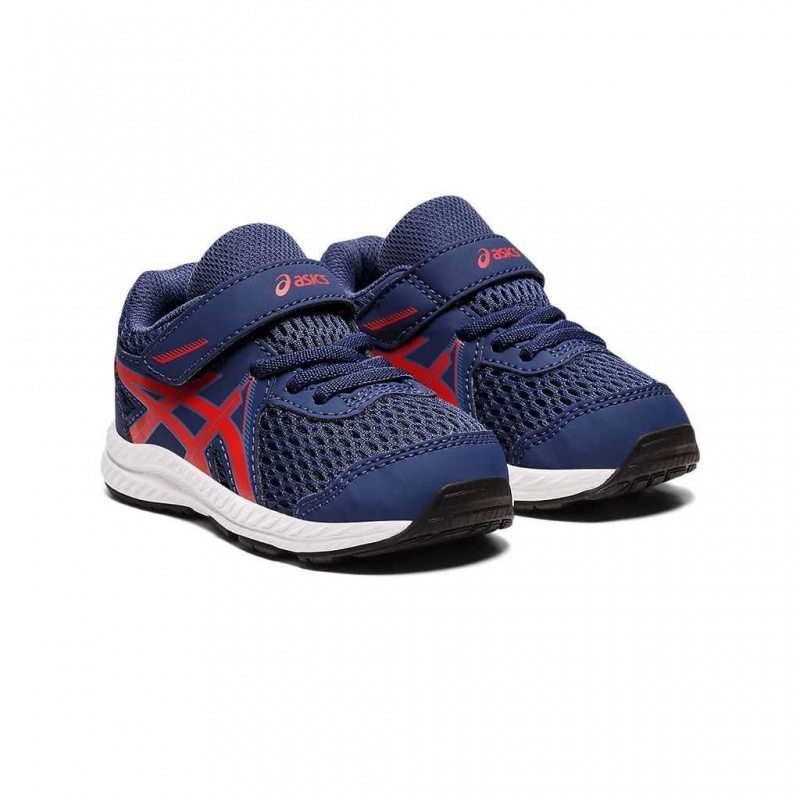 Deep Ocean/Classic Red Asics 1014A193.423 Contend 7 Toddler Size Toddler (K4-K9) | VZCIF-9876