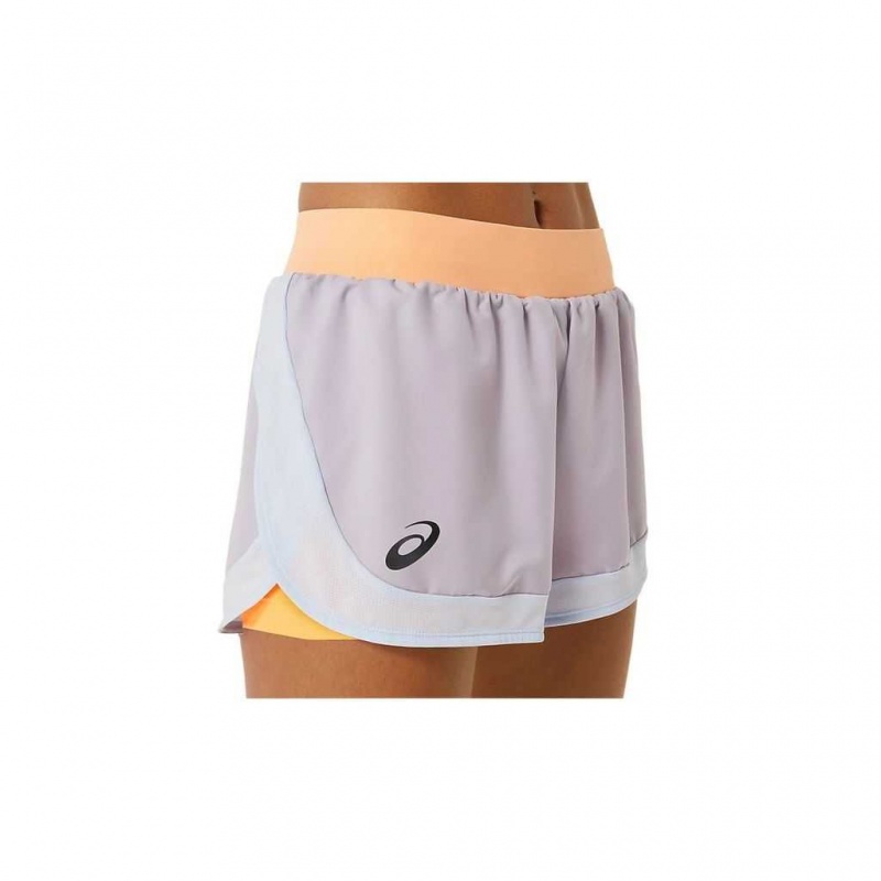Dusk Violet/Orange Pop Asics 2042A253.503 Match Short Shorts & Pants | MDJFQ-6081