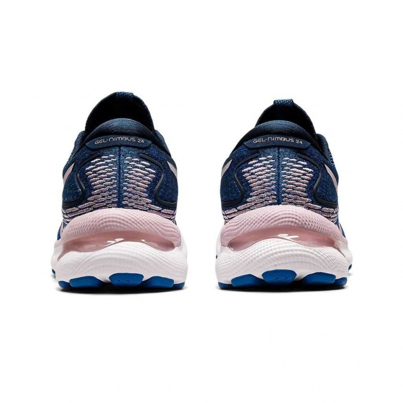 French Blue/Barely Rose Asics 1012B199.400 Gel-Nimbus 24 Wide Running Shoes | ZLCXP-7625