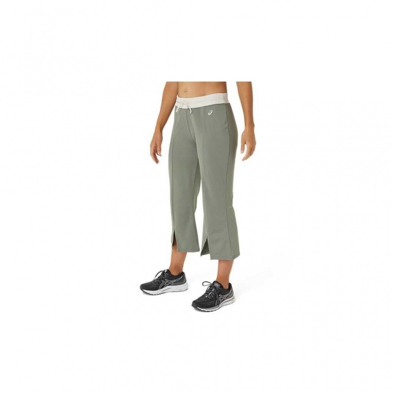 Lichen Green/Birch Asics 2032C445.309 W Repurposed Flare Pant Shorts & Pants | UQHLY-6829