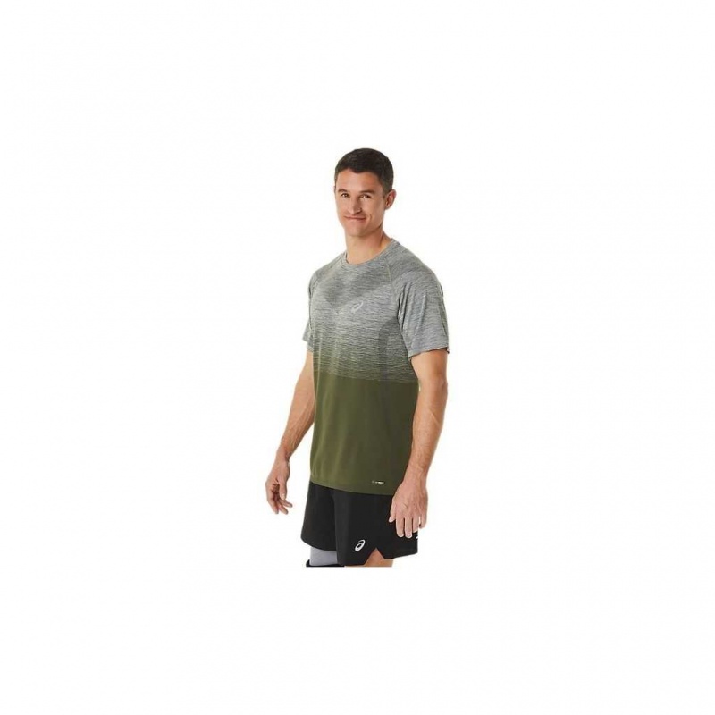 Lichen Green/Mantle Green Asics 2011C398.301 Seamless Short Sleeve Top T-Shirts & Tops | KGUQA-5341