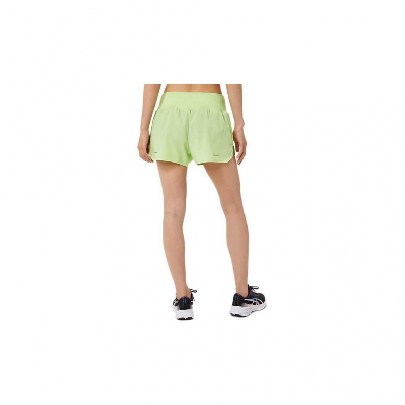 Lime Green Asics 2012A835.312 Road 3.5in Short Shorts & Pants | XLMOR-4920
