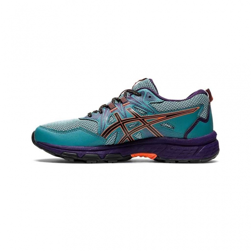 Misty Pine/Nova Orange Asics 1012A708.301 Gel-Venture 8 Trail Running Shoes | ZFRNT-3540