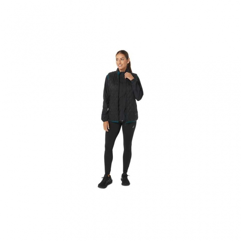 Performance Black/Velvet Pine Asics 2032B763.012 Reverse Insulated Vest Jackets & Outerwear | LYMOP-5849