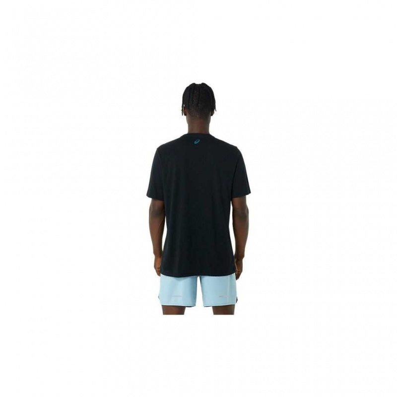 Performance Black Asics 2031E135.001 Asics Evergreen Trail Run Tee Gender Neutral Short Sleeve Shirts | PFEJX-9652