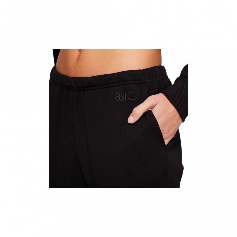 Performance Black Asics 2192A060.002 French Terry One Point Pant Shorts & Pants | EBHCP-3049