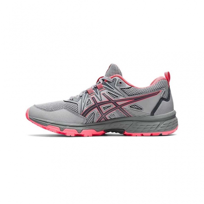 Piedmont Grey/Blazing Coral Asics 1012A708.024 Gel-Venture 8 Trail Running Shoes | POFTI-4570