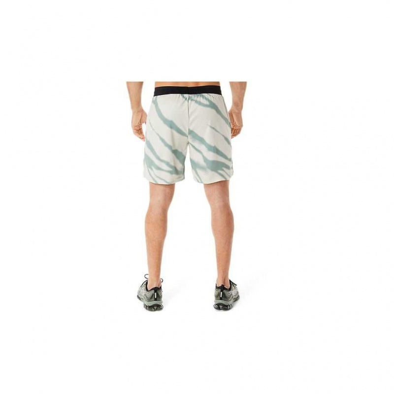 Smoke Grey/Slate Grey Asics 2031D029.020 Seasonal All Over Print Shorts Shorts | UWBQO-8704