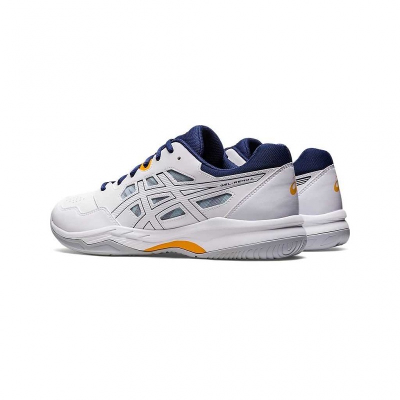 White/Deep Ocean Asics 1071A068.103 Gel-Renma Tennis Shoes | STJGB-7842